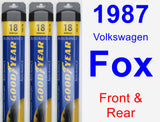 Front & Rear Wiper Blade Pack for 1987 Volkswagen Fox - Assurance