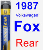 Rear Wiper Blade for 1987 Volkswagen Fox - Assurance