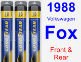 Front & Rear Wiper Blade Pack for 1988 Volkswagen Fox - Assurance