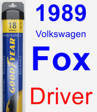 Driver Wiper Blade for 1989 Volkswagen Fox - Assurance