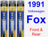 Front & Rear Wiper Blade Pack for 1991 Volkswagen Fox - Assurance