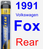 Rear Wiper Blade for 1991 Volkswagen Fox - Assurance