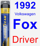 Driver Wiper Blade for 1992 Volkswagen Fox - Assurance