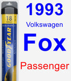 Passenger Wiper Blade for 1993 Volkswagen Fox - Assurance