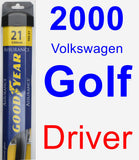 Driver Wiper Blade for 2000 Volkswagen Golf - Assurance