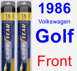 Front Wiper Blade Pack for 1986 Volkswagen Golf - Assurance