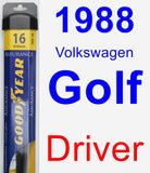 Driver Wiper Blade for 1988 Volkswagen Golf - Assurance