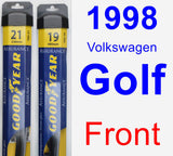 Front Wiper Blade Pack for 1998 Volkswagen Golf - Assurance