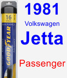 Passenger Wiper Blade for 1981 Volkswagen Jetta - Assurance