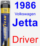 Driver Wiper Blade for 1986 Volkswagen Jetta - Assurance