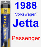 Passenger Wiper Blade for 1988 Volkswagen Jetta - Assurance