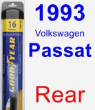 Rear Wiper Blade for 1993 Volkswagen Passat - Assurance