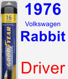 Driver Wiper Blade for 1976 Volkswagen Rabbit - Assurance