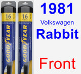 Front Wiper Blade Pack for 1981 Volkswagen Rabbit - Assurance