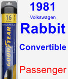 Passenger Wiper Blade for 1981 Volkswagen Rabbit Convertible - Assurance