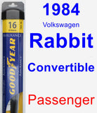 Passenger Wiper Blade for 1984 Volkswagen Rabbit Convertible - Assurance