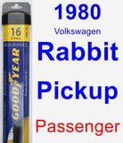 Passenger Wiper Blade for 1980 Volkswagen Rabbit Pickup - Assurance