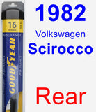 Rear Wiper Blade for 1982 Volkswagen Scirocco - Assurance