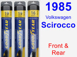 Front & Rear Wiper Blade Pack for 1985 Volkswagen Scirocco - Assurance