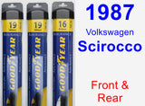 Front & Rear Wiper Blade Pack for 1987 Volkswagen Scirocco - Assurance