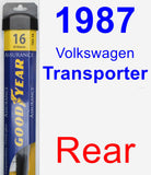 Rear Wiper Blade for 1987 Volkswagen Transporter - Assurance