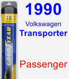 Passenger Wiper Blade for 1990 Volkswagen Transporter - Assurance