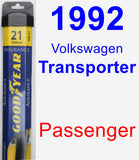 Passenger Wiper Blade for 1992 Volkswagen Transporter - Assurance