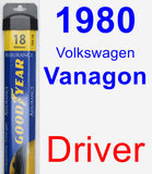 Driver Wiper Blade for 1980 Volkswagen Vanagon - Assurance