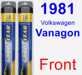 Front Wiper Blade Pack for 1981 Volkswagen Vanagon - Assurance