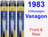 Front & Rear Wiper Blade Pack for 1983 Volkswagen Vanagon - Assurance