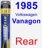 Rear Wiper Blade for 1985 Volkswagen Vanagon - Assurance