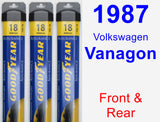 Front & Rear Wiper Blade Pack for 1987 Volkswagen Vanagon - Assurance