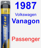 Passenger Wiper Blade for 1987 Volkswagen Vanagon - Assurance