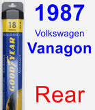 Rear Wiper Blade for 1987 Volkswagen Vanagon - Assurance