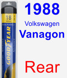 Rear Wiper Blade for 1988 Volkswagen Vanagon - Assurance