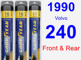 Front & Rear Wiper Blade Pack for 1990 Volvo 240 - Assurance