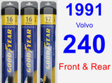 Front & Rear Wiper Blade Pack for 1991 Volvo 240 - Assurance