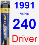 Driver Wiper Blade for 1991 Volvo 240 - Assurance