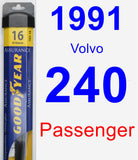 Passenger Wiper Blade for 1991 Volvo 240 - Assurance