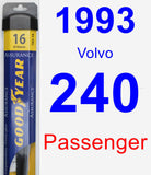 Passenger Wiper Blade for 1993 Volvo 240 - Assurance