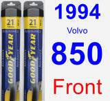 Front Wiper Blade Pack for 1994 Volvo 850 - Assurance