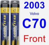 Front Wiper Blade Pack for 2003 Volvo C70 - Assurance