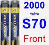 Front Wiper Blade Pack for 2000 Volvo S70 - Assurance