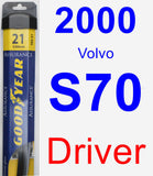 Driver Wiper Blade for 2000 Volvo S70 - Assurance