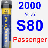 Passenger Wiper Blade for 2000 Volvo S80 - Assurance