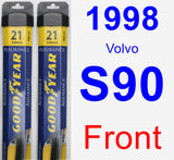 Front Wiper Blade Pack for 1998 Volvo S90 - Assurance