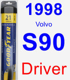 Driver Wiper Blade for 1998 Volvo S90 - Assurance