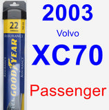 Passenger Wiper Blade for 2003 Volvo XC70 - Assurance