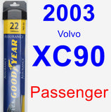 Passenger Wiper Blade for 2003 Volvo XC90 - Assurance