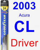Driver Wiper Blade for 2003 Acura CL - Hybrid